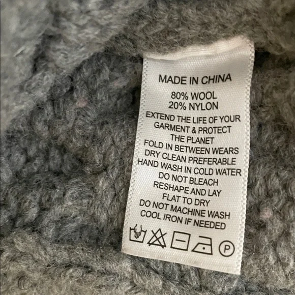 Hill House The Kennedy Sweater gray Fisherman Knit Rory Gilmore Sweater XS SMALL - Picture 8 of 9